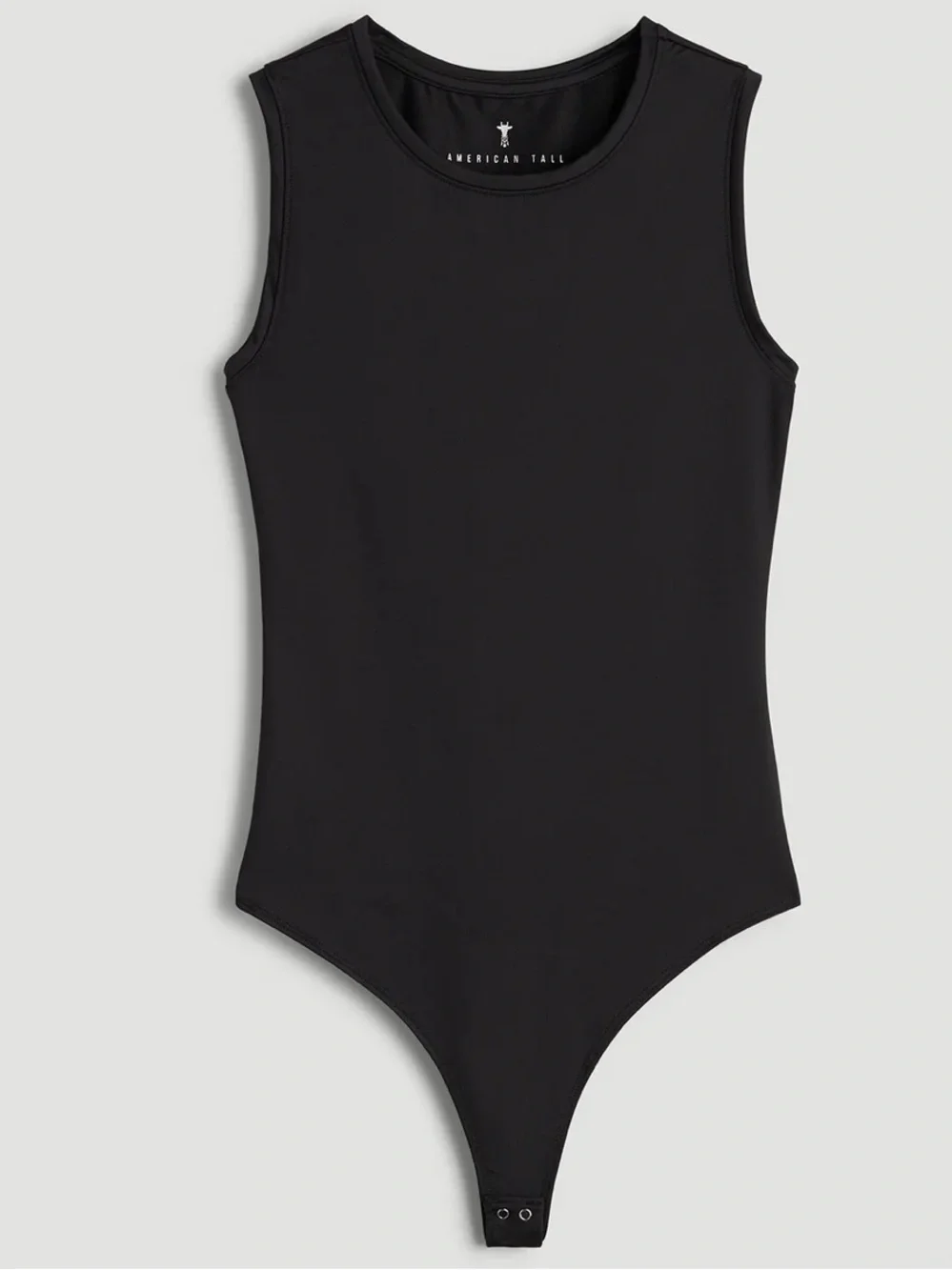 American Tall Sleeveless Crewneck Black Bodysuit - Picture 5 of 9